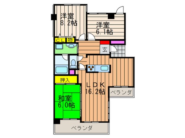 コスモ楠葉の物件間取画像